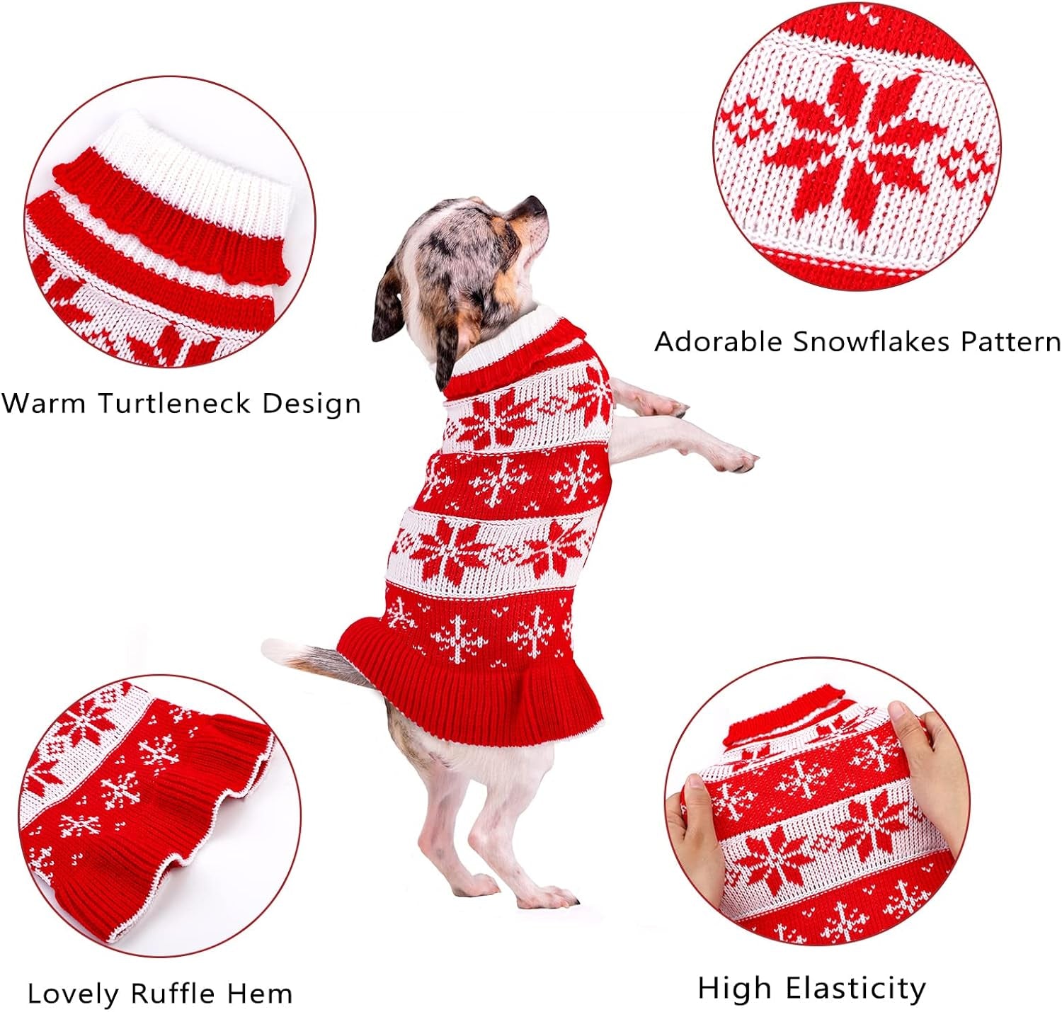 2 Pack Dog Christmas Dress Warm