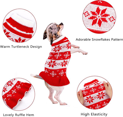 2 Pack Dog Christmas Dress Warm