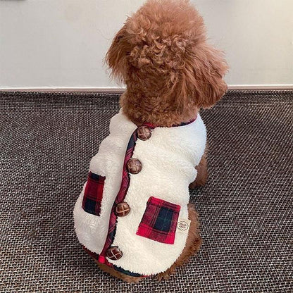 Navidad Elegante para Mascotas - Chaleco y Bufanda de Invierno