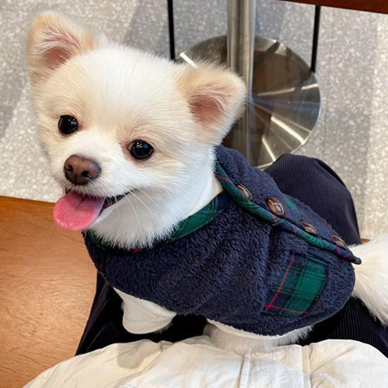 Navidad Elegante para Mascotas - Chaleco y Bufanda de Invierno