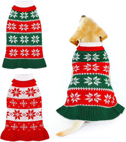 2 Pack Dog Christmas Dress Warm